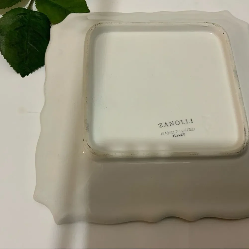 ZANOLLI Hand Painted Italy~ Square 7”x7